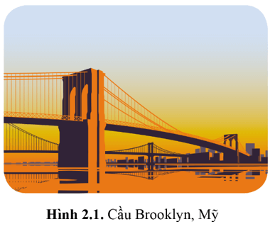 Trong một chiếc cầu treo như cầu Brooklyn (Brúc-klin)