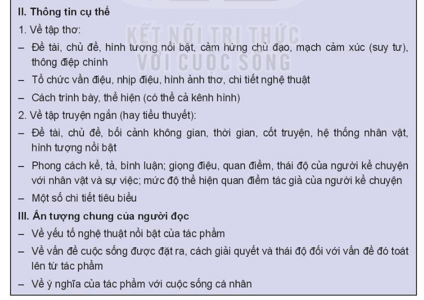 Soạn bài Đọc một tập thơ, một tập truyện ngắn hoặc một tiểu thuyết | Chuyên đề học tập Ngữ văn 10 Kết nối tri thức