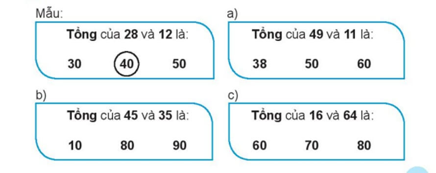 Giải vở bài tập Toán lớp 2 Tập 1 trang 83, 84, 85, 86 Phép cộng có tổng là số tròn chục | Chân trời sáng tạo