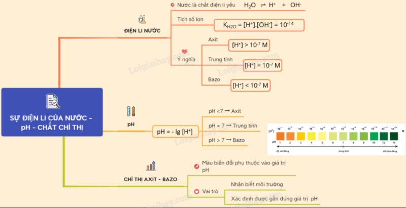 Giải Hóa Học 11 Bài 3: Sự điện li của nước. pH. Chất chỉ thị Axit - bazơ (ảnh 2)