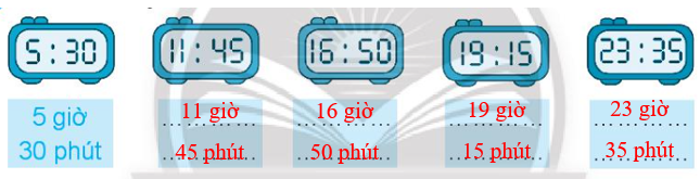 Vở bài tập Toán lớp 3 Tập 1 trang 29, 30 Bài 15: Xem đồng hồ - Chân trời sáng tạo (ảnh 1)