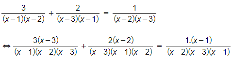 Giải các phương trình [ 1/(x - 1) ] - [ (3x^2)/(x^3 - 1) ] = (2x)/(x^2 + x + 1) (ảnh 1)