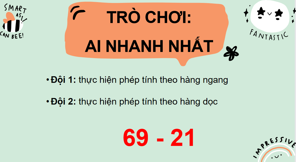 Giáo án điện tử Số bị trừ - Số trừ - Hiệu| Bài giảng PPT Toán lớp 2 Chân trời sáng tạo (ảnh 1)