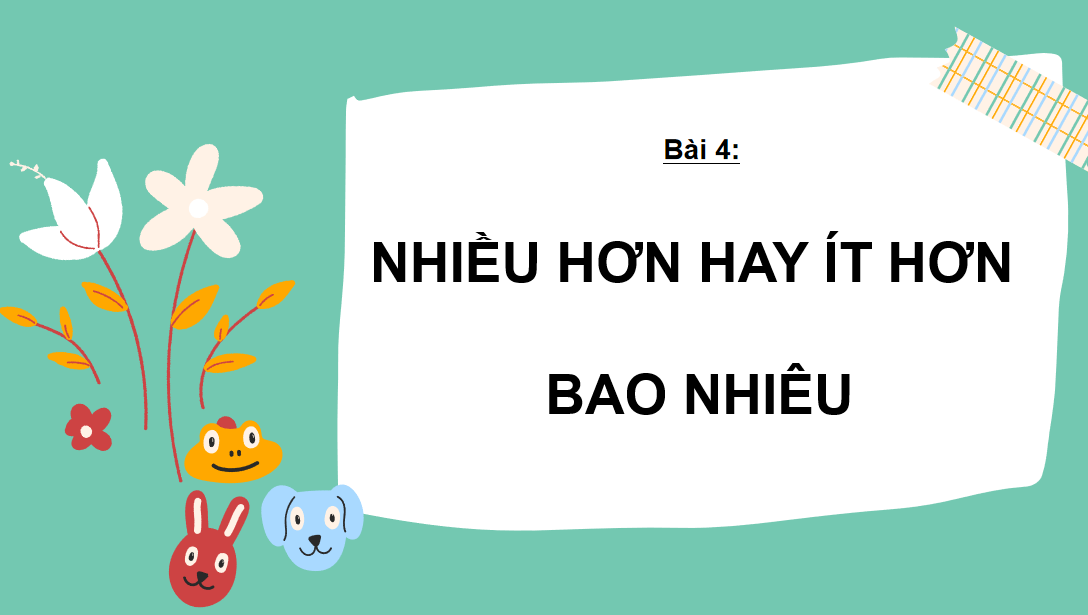 Giáo án điện tử Nhiều hơn hay ít hơn bao nhiêu| Bài giảng PPT Toán lớp 2 Chân trời sáng tạo (ảnh 1)