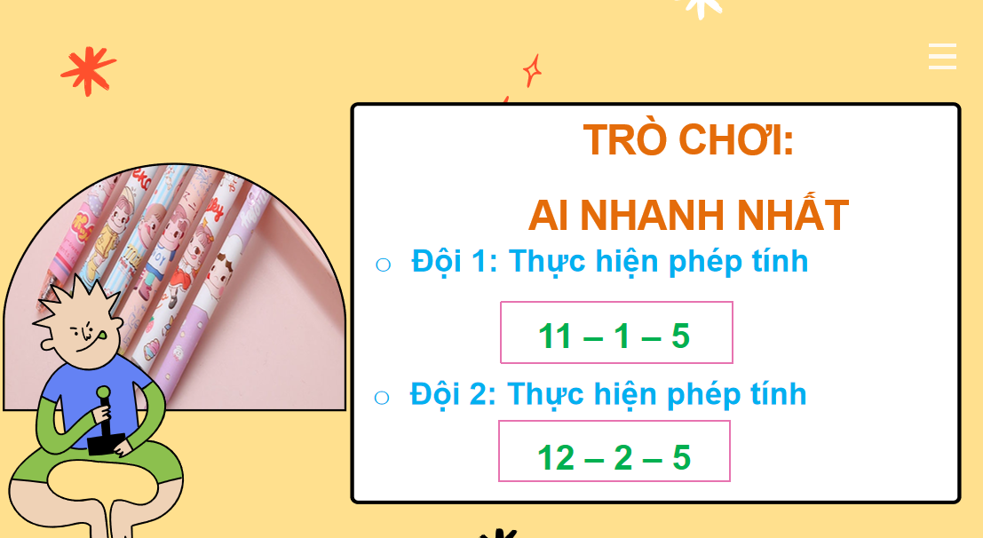 Giáo án điện tử  13 Trừ đi một số   | Bài giảng PPT Toán lớp 2 Chân trời sáng tạo (ảnh 1)