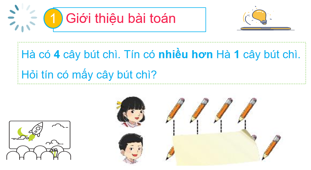 Giáo án điện tử  Bài toán nhiều hơn| Bài giảng PPT Toán lớp 2 Chân trời sáng tạo (ảnh 1)