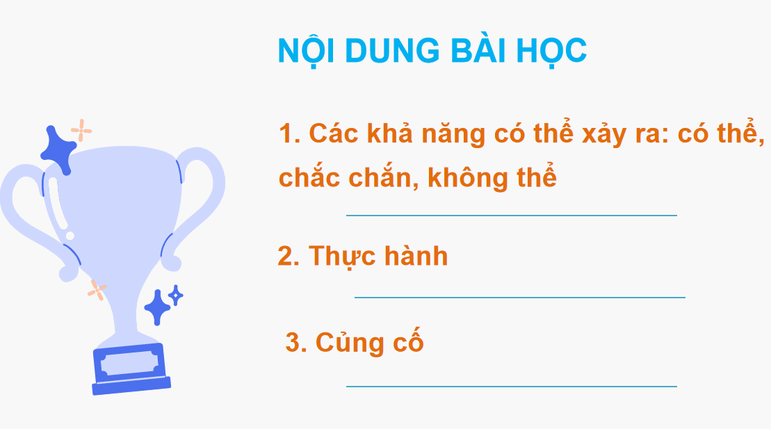 Giáo án điện tử Có thể, chắc chắn, không thể| Bài giảng PPT Toán lớp 2 Chân trời sáng tạo (ảnh 1)