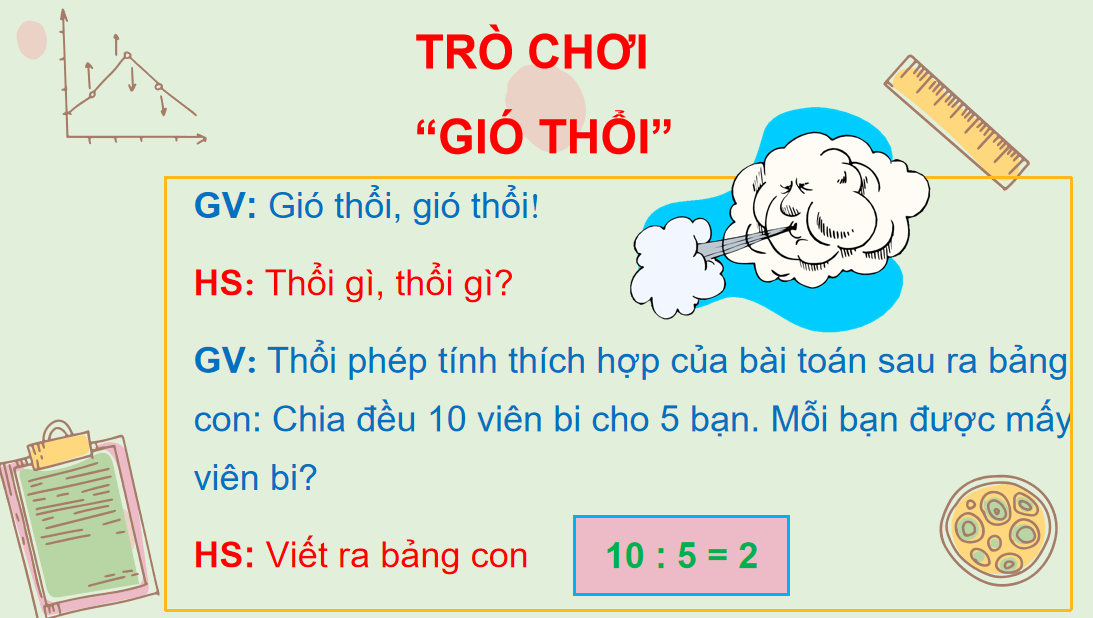 Giáo án điện tử Số bị chia - số chia - thương| Bài giảng PPT Toán lớp 2 Chân trời sáng tạo (ảnh 1)