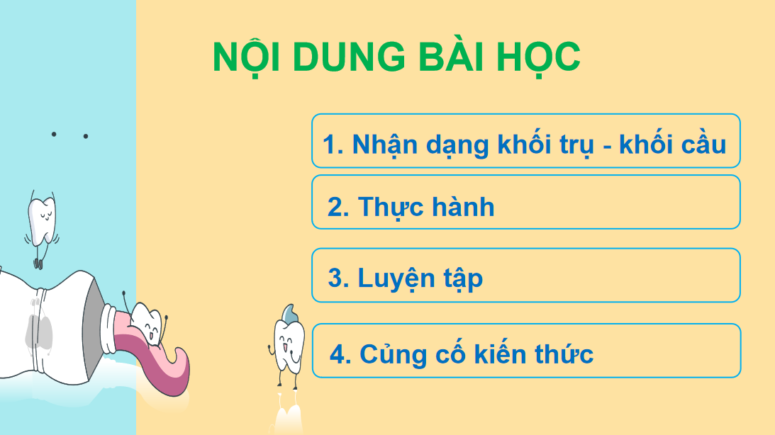 Giáo án điện tử Khối trụ - Khối cầu| Bài giảng PPT Toán lớp 2 Chân trời sáng tạo (ảnh 1)