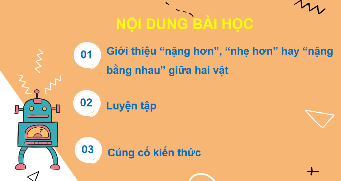 Giáo án điện tử Nặng hơn, nhẹ hơn| Bài giảng PPT Toán lớp 2 Chân trời sáng tạo (ảnh 1)