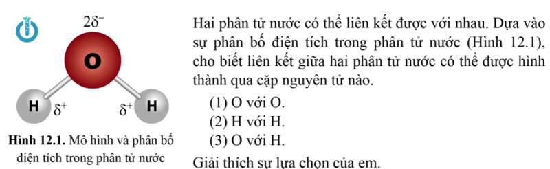 Giáo án Liên kết hydrogen và tương tác van der Waals (Cánh diều) 2023| Hóa học 10 (ảnh 1)