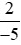 So sánh (-4)/(-5) và 2/(-5)