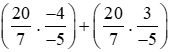 Tính giá trị biểu thức sau theo cách hợp lí. (20/7 x (-4)/(-5))+