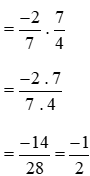 Tính: a)(-2)/7 : 4/7; b) (-4)/5 : (-3)/11; c)