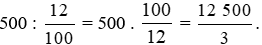 Tìm số x khi biết 12% của x là 500