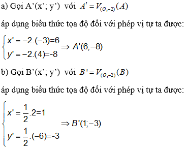 Tìm ảnh của một điểm qua phép vị tự cực hay