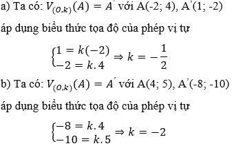 Tìm ảnh của một điểm qua phép vị tự cực hay