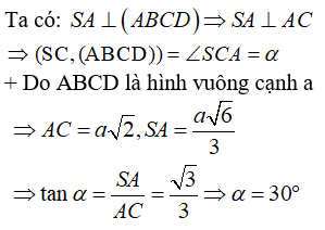 Cách tính góc giữa đường thẳng và mặt phẳng cực hay - Toán lớp 11