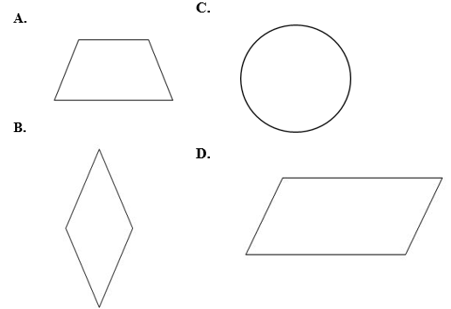 16 câu Trắc nghiệm Toán 6 Chương 3 (Chân trời sáng tạo): Hình học trực quan. Các hình phẳng trong thực tiễn có đáp án (ảnh 14)