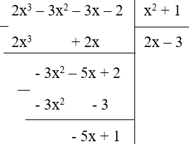 Trắc nghiệm Chia đa thức một biến đã sắp xếp có đáp án