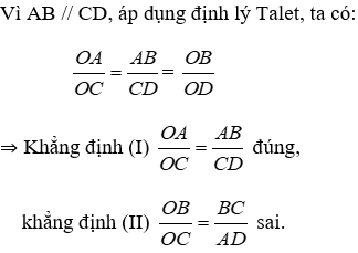 Trắc nghiệm Định lí Ta-lét trong tam giác có đáp án