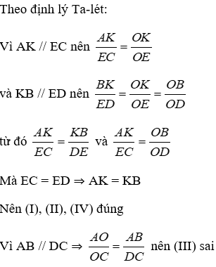 Trắc nghiệm Định lí Ta-lét trong tam giác có đáp án