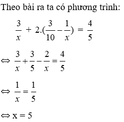 Trắc nghiệm Giải bài toán bằng cách lập phương trình có đáp án