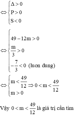 Trắc nghiệm Hệ thức Vi-ét và ứng dụng có đáp án (phần 2)