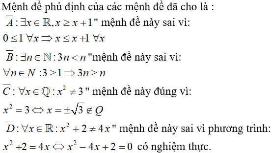 17 câu trắc nghiệm Mệnh đề có đáp án