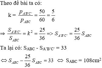 Bài tập ôn tập Chương 3 Hình học 8 có đáp án