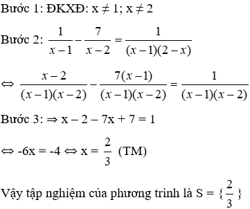 Trắc nghiệm Phương trình chứa ẩn ở mẫu có đáp án