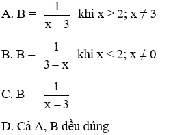 Trắc nghiệm Rút gọn phân thức có đáp án