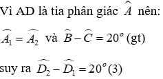 Trắc nghiệm Tổng ba góc của một tam giác