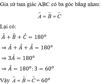 Trắc nghiệm Tổng ba góc của một tam giác