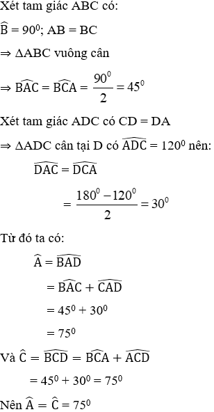 Trắc nghiệm Tứ giác có đáp án