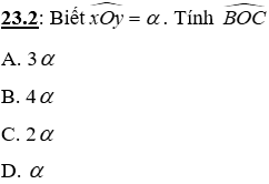 Trắc nghiệm Trường hợp bằng nhau thứ hai của tam giác: cạnh - góc - cạnh (c.g.c)