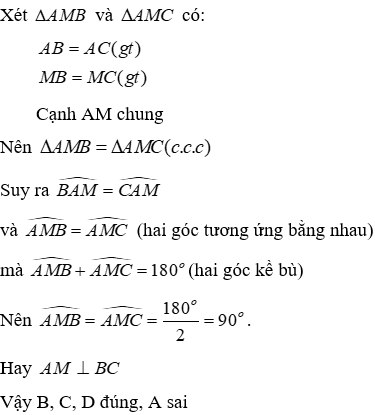 Trắc nghiệm Trường hợp bằng nhau thứ nhất của tam giác: cạnh - cạnh - cạnh (c.c.c)