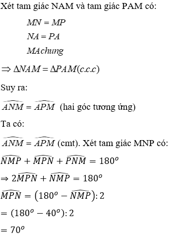 Trắc nghiệm Trường hợp bằng nhau thứ nhất của tam giác: cạnh - cạnh - cạnh (c.c.c)