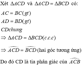 Trắc nghiệm Trường hợp bằng nhau thứ nhất của tam giác: cạnh - cạnh - cạnh (c.c.c)