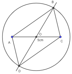 Vẽ hình bình hành ABCD khi biết hai đường chéo AC = 5 cm, BD = 7 cm