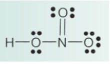Vẽ công thức Lewis của phân tử HNO3