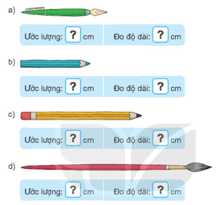 Ước lượng độ dài mỗi cây bút