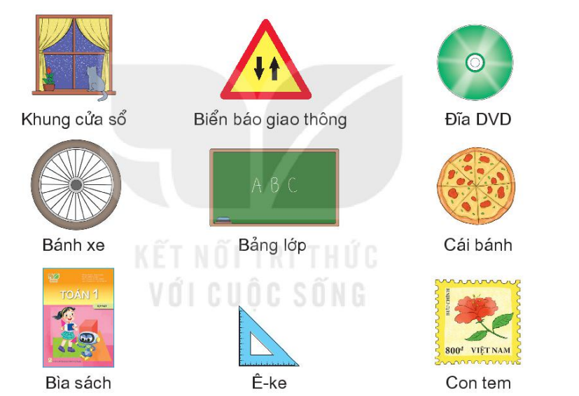 Mỗi đồ vật trên có dạng hình gì?