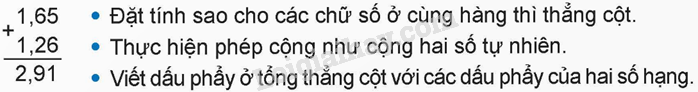 Lý thuyết Phép cộng số thập phân lớp 5 (Kết nối tri thức) hay, chi tiết (ảnh 2)