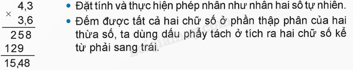 Lý thuyết Phép nhân số thập phân lớp 5 (Kết nối tri thức) hay, chi tiết (ảnh 5)