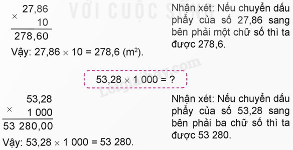 Lý thuyết Nhân, chia số thập phân với 10; 100; 1000;... hoặc với 0,1; 0,01; 0,001; ... lớp 5 (Kết nối tri thức) hay, chi tiết (ảnh 2)