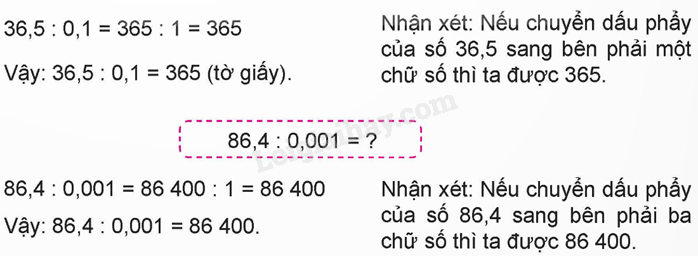 Lý thuyết Nhân, chia số thập phân với 10; 100; 1000;... hoặc với 0,1; 0,01; 0,001; ... lớp 5 (Kết nối tri thức) hay, chi tiết (ảnh 9)