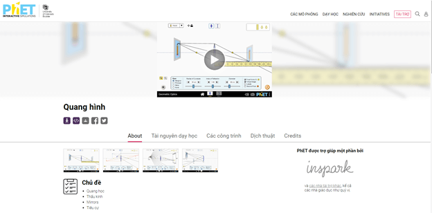 Sử dụng thí nghiệm ảo Quang hình trong Vật lí Nhiệm vụ Làm thí nghiệm ảo để phát hiện