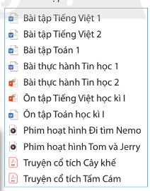 Tin học lớp 5 Chân trời sáng tạo Bài 4: Tổ chức, lưu trữ và tìm tệp, thư mục trong máy tính