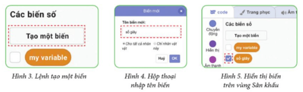 Tin học lớp 5 Cánh diều Bài 9: Biến và cách dùng biến